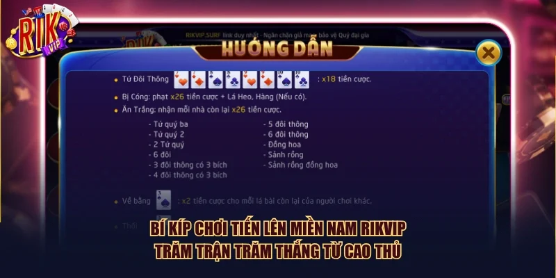 Bí kíp chơi Tiến lên miền Nam Rikvip trăm trận trăm thắng từ cao thủ